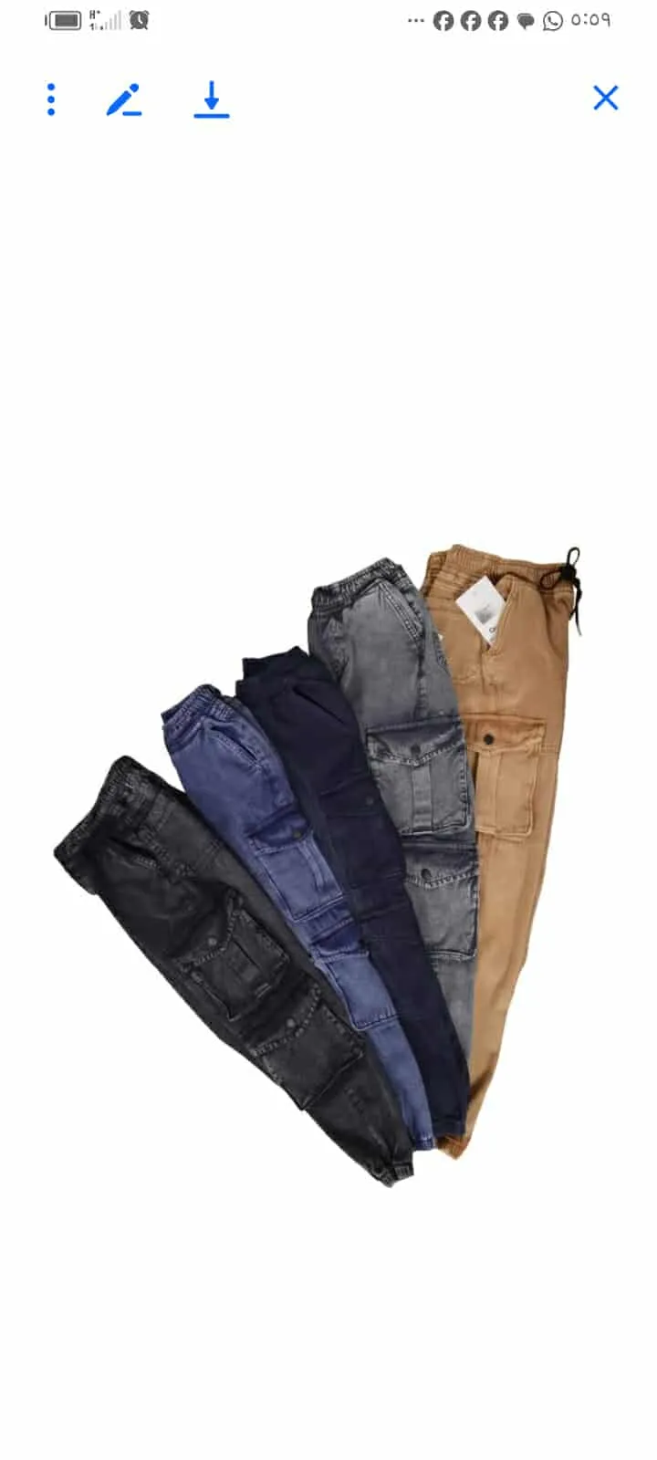 بنطلون كارجو 2 جيب (اسود ورمادي وجملي وكحلي وازرق) - G-TEX SHOP