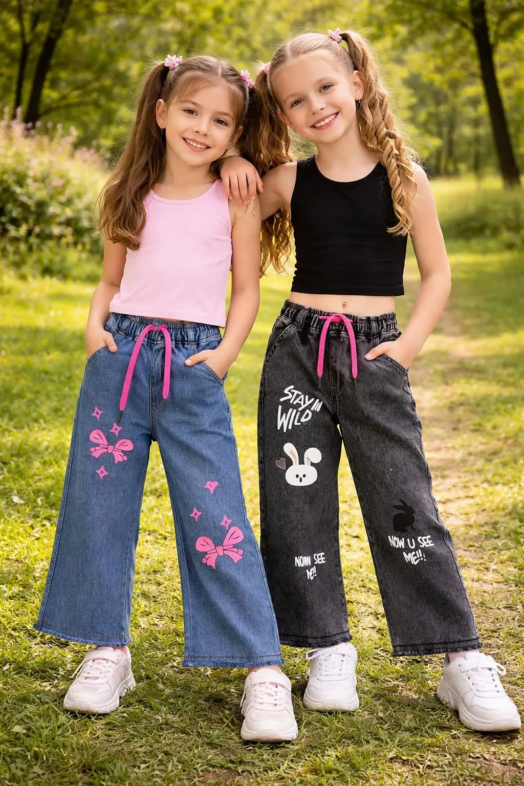 بنطالون وايد ليج بناتي فيونكة - G-TEX SHOP